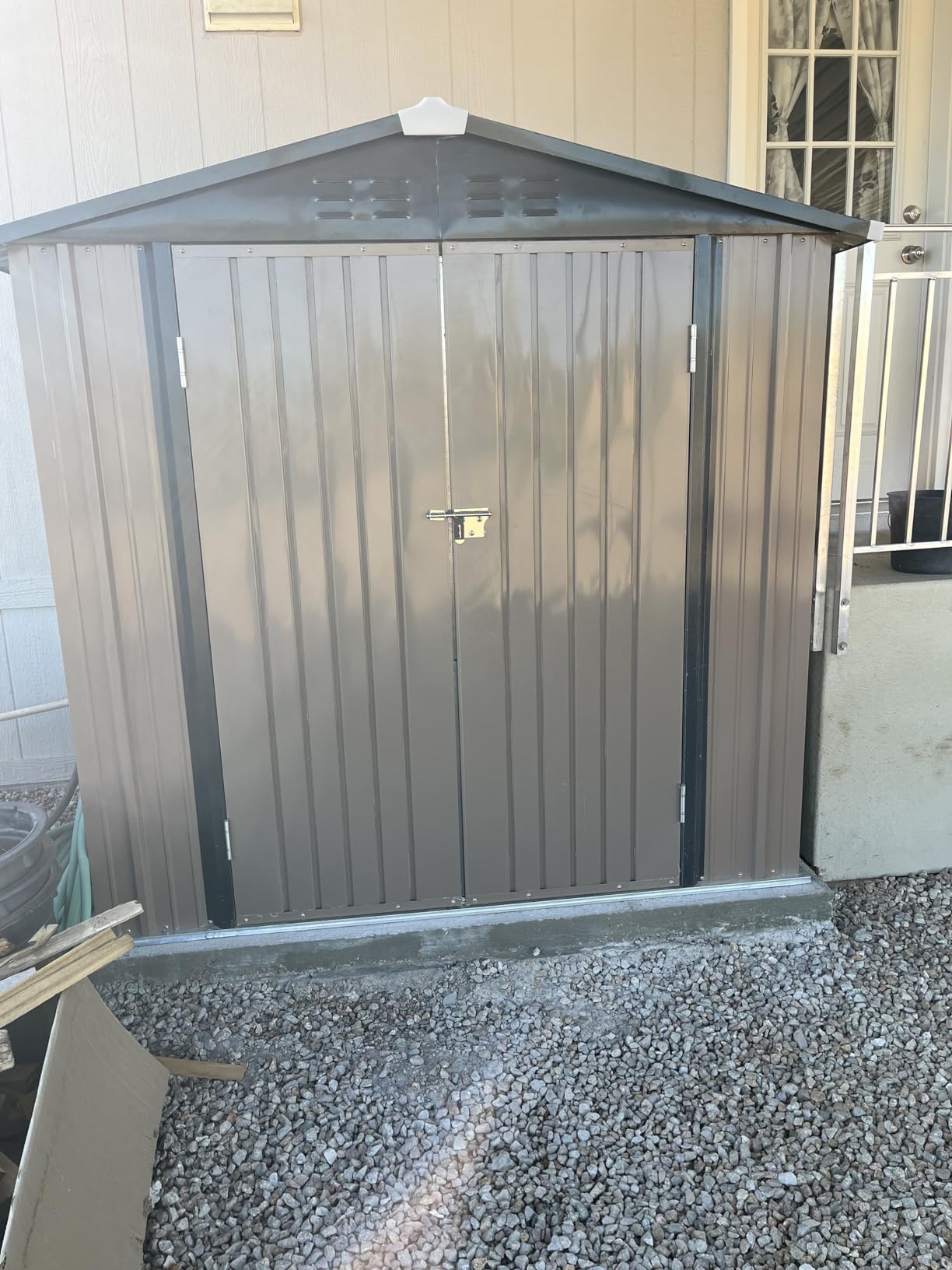 UDPATIO Outdoor Resin Storage Shed 6x4 FT Weatherproof with Floor, Grey customer photo 1