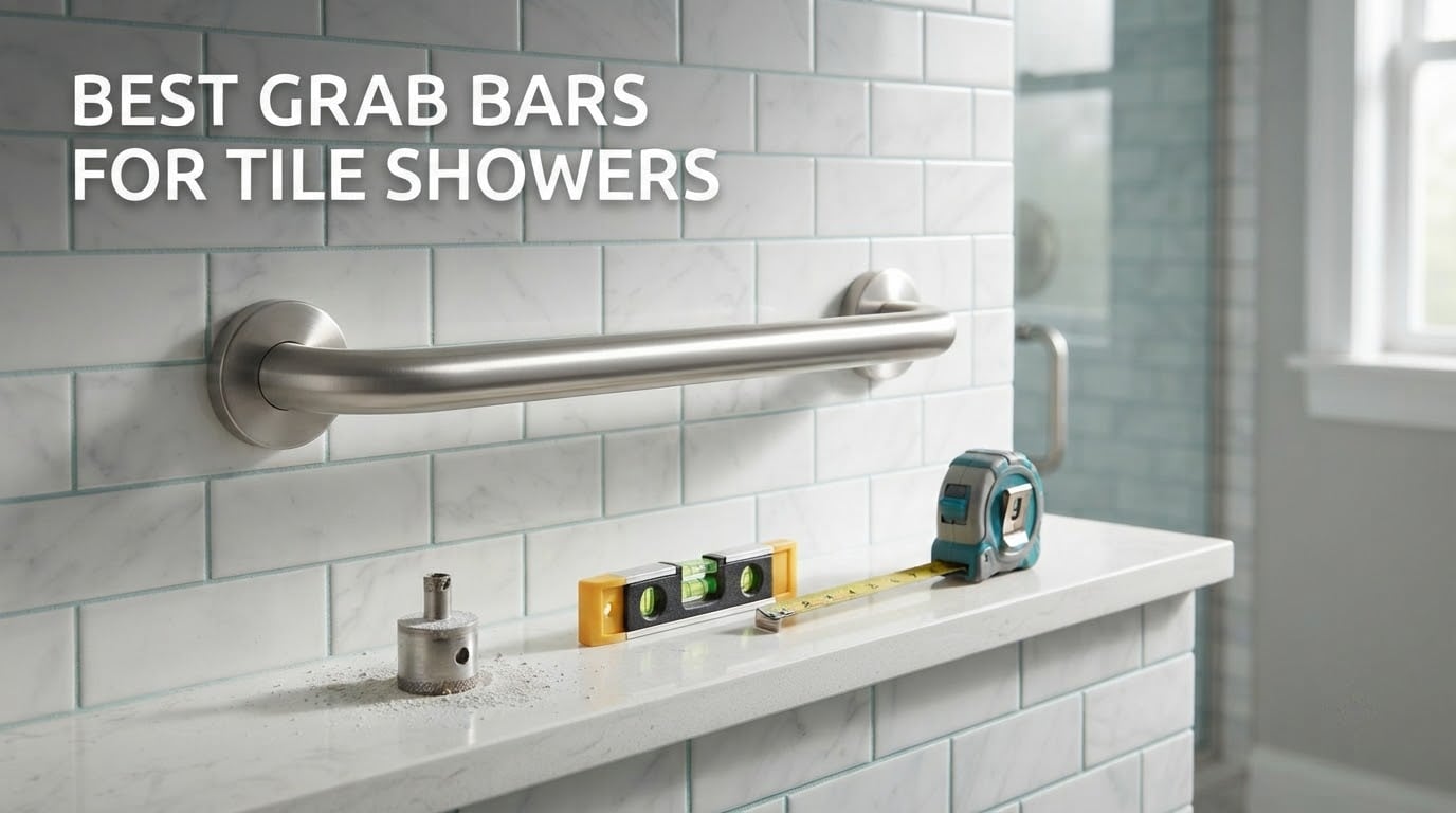 best grab bars for tile showers