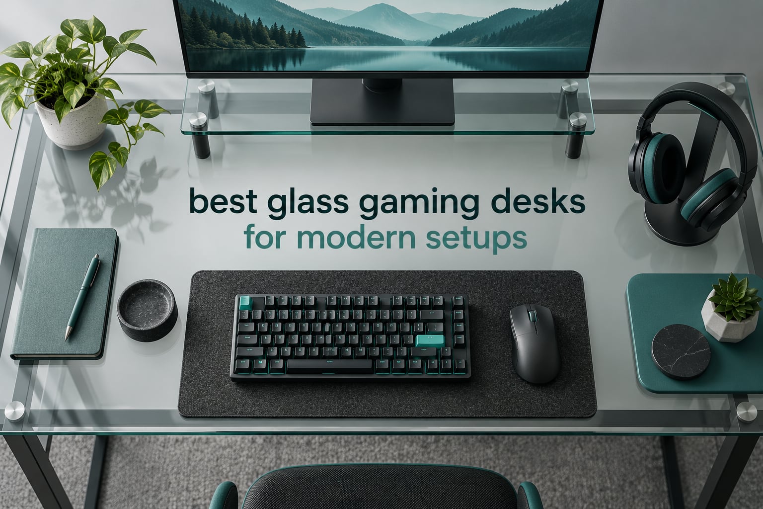 best glass gaming desks for modern setups