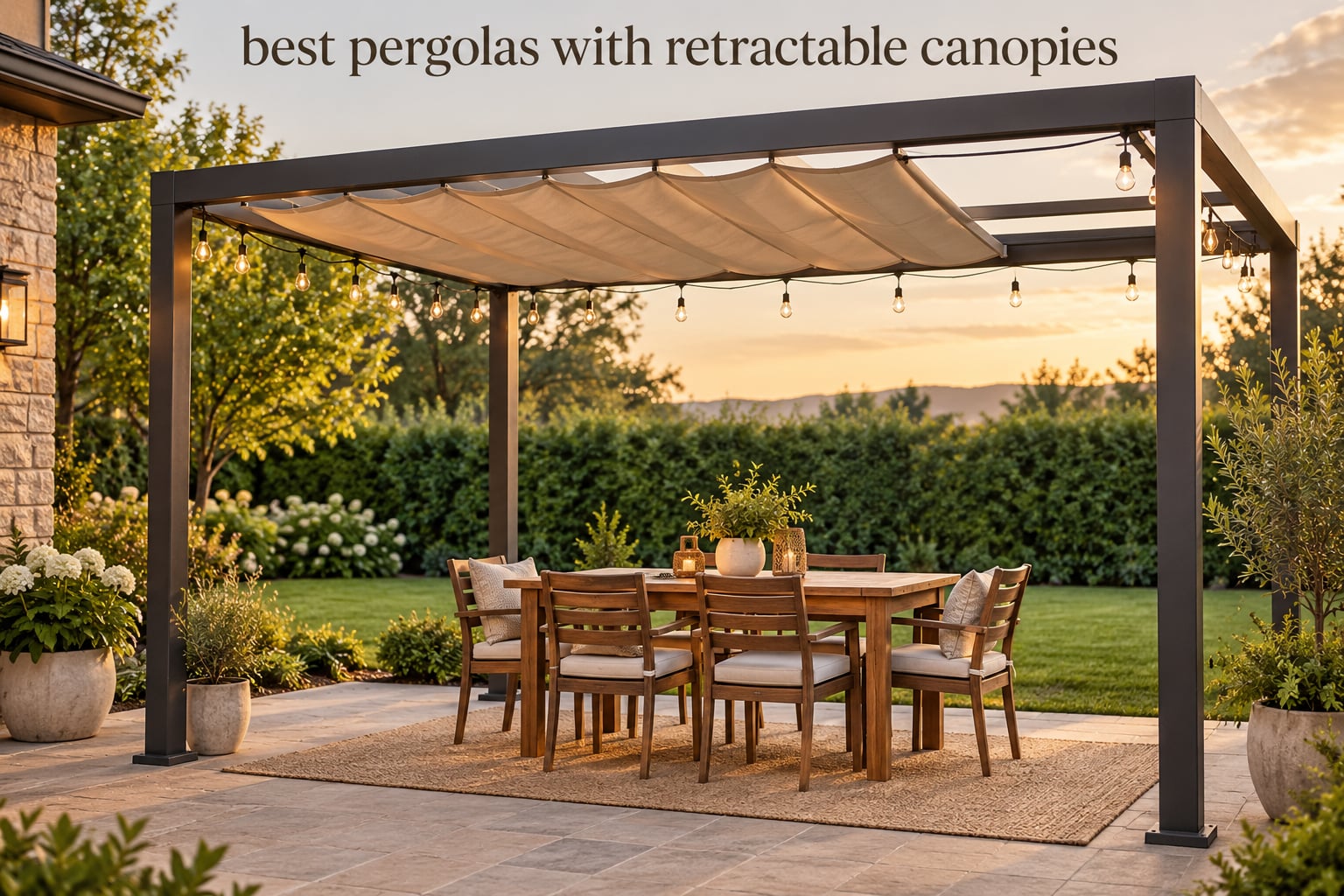 best pergolas with retractable canopies