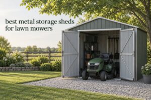 best metal storage sheds for lawn mowers