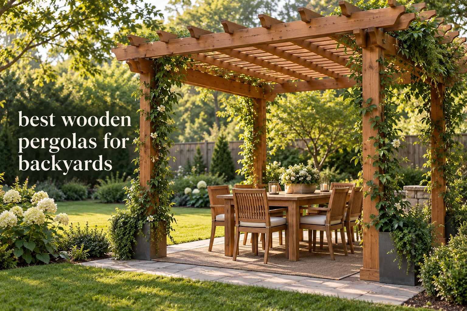 best wooden pergolas for backyards
